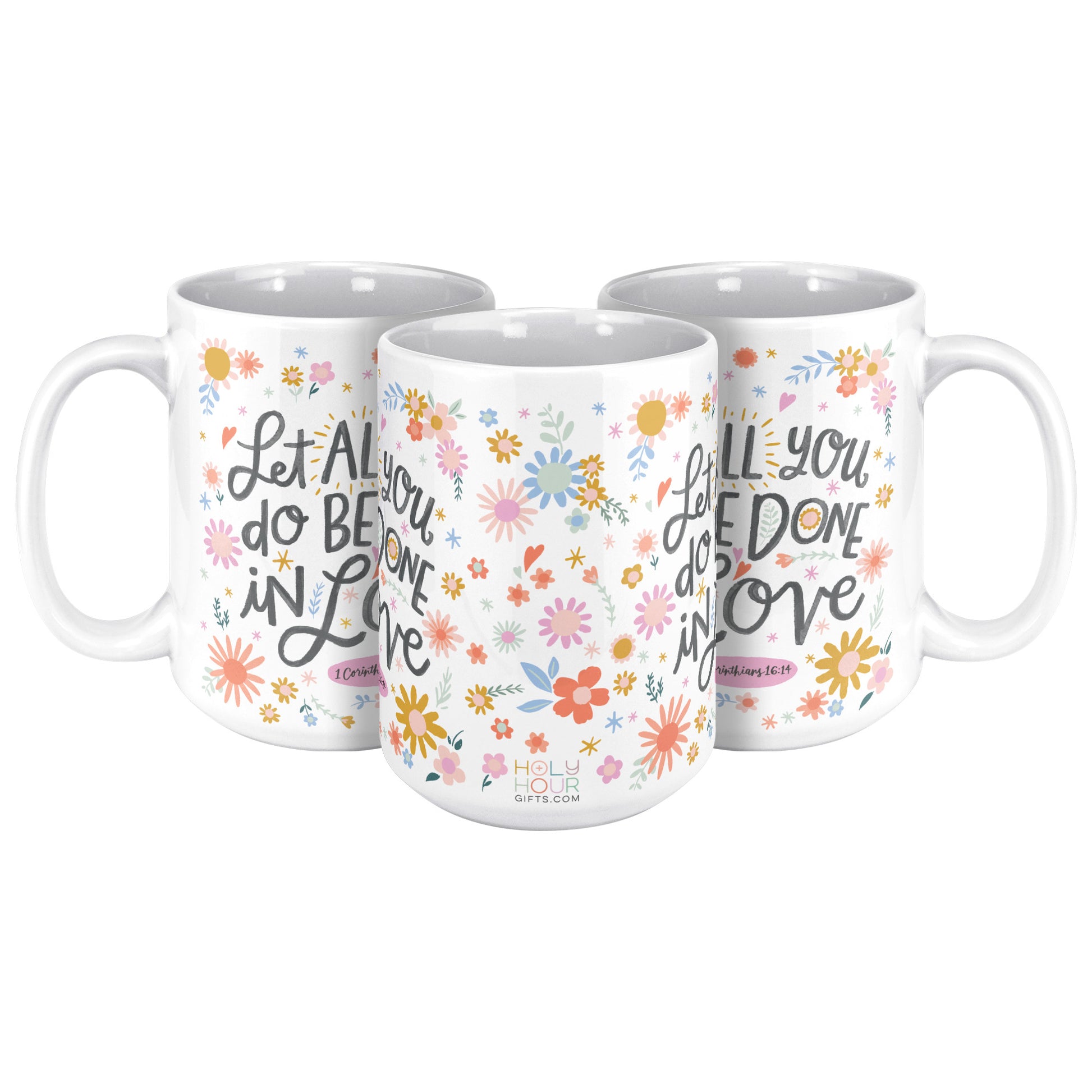 3 coffee mugs Christian designed coffee mug.