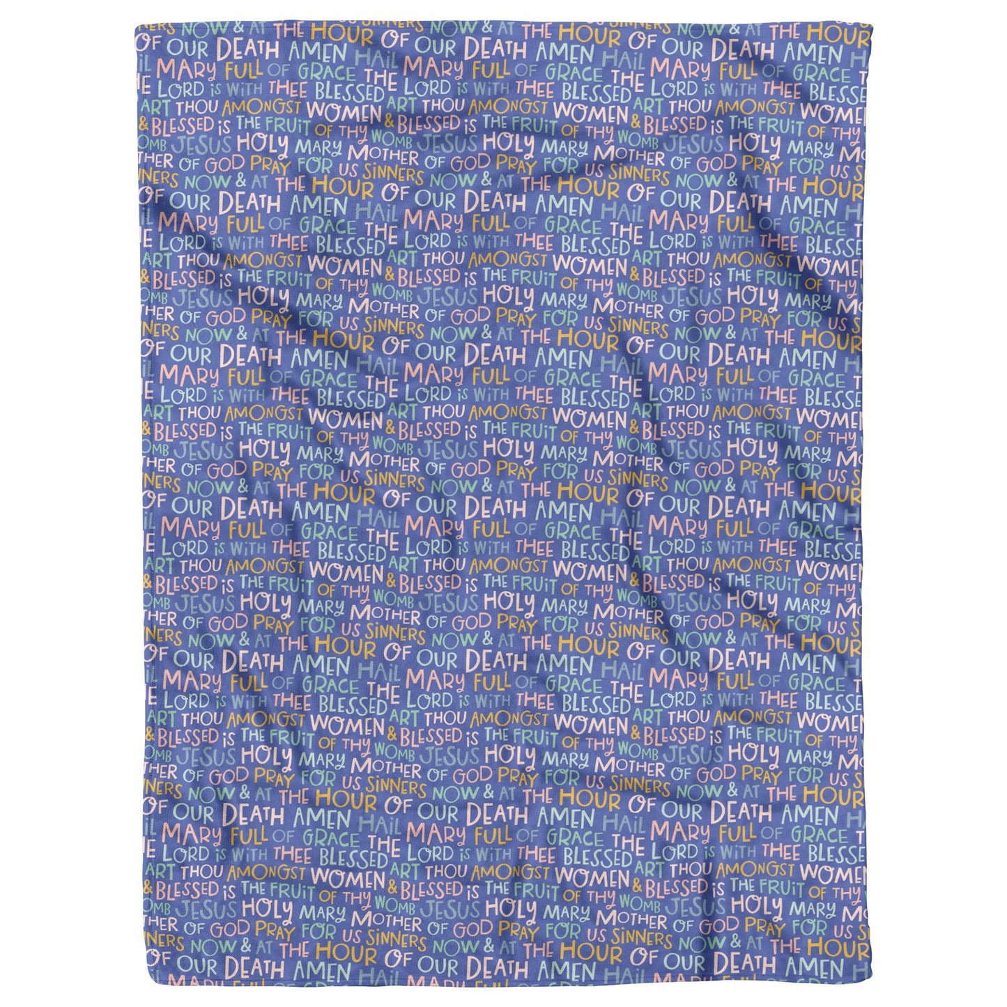 Baby blanket Minky fleece Catholic baby blanket.
