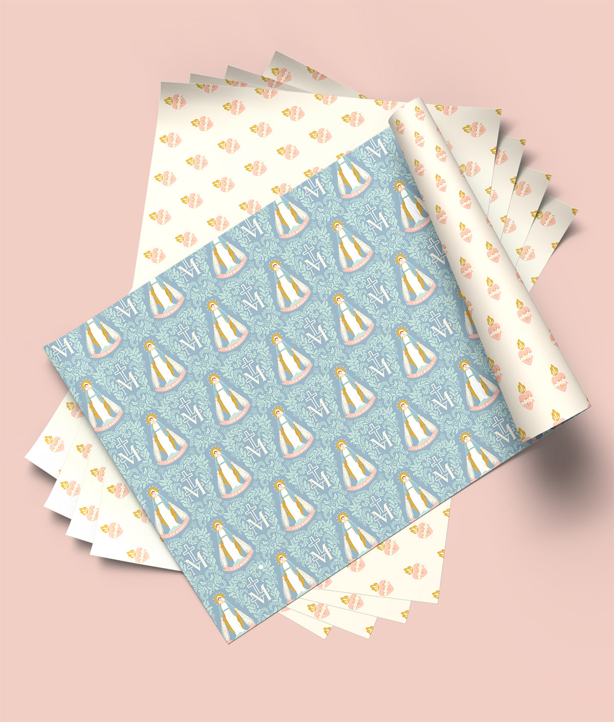 Catholic Marian gift wrapping paper