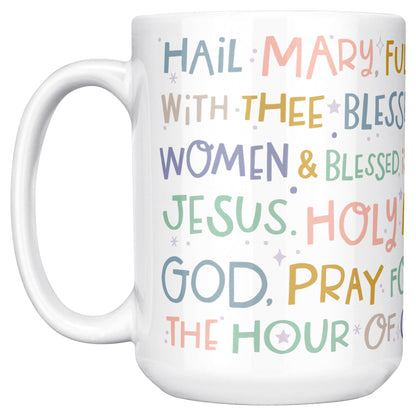 Catholic mug 15oz. Colorful  Catholic coffee mug.