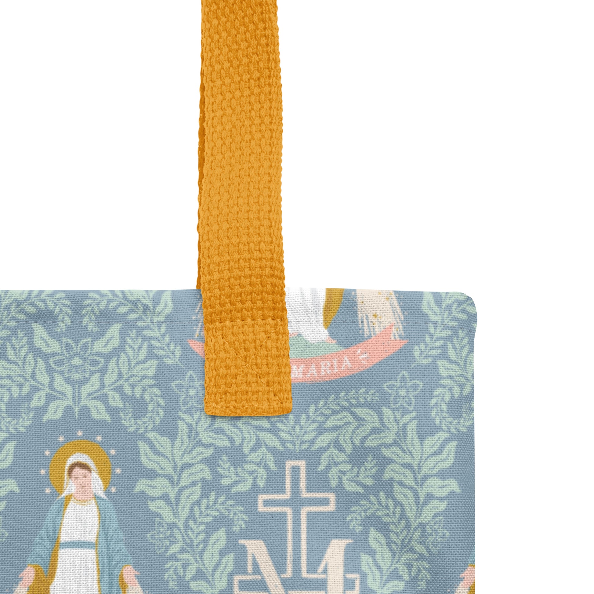 Close up image Catholic Tote bag
