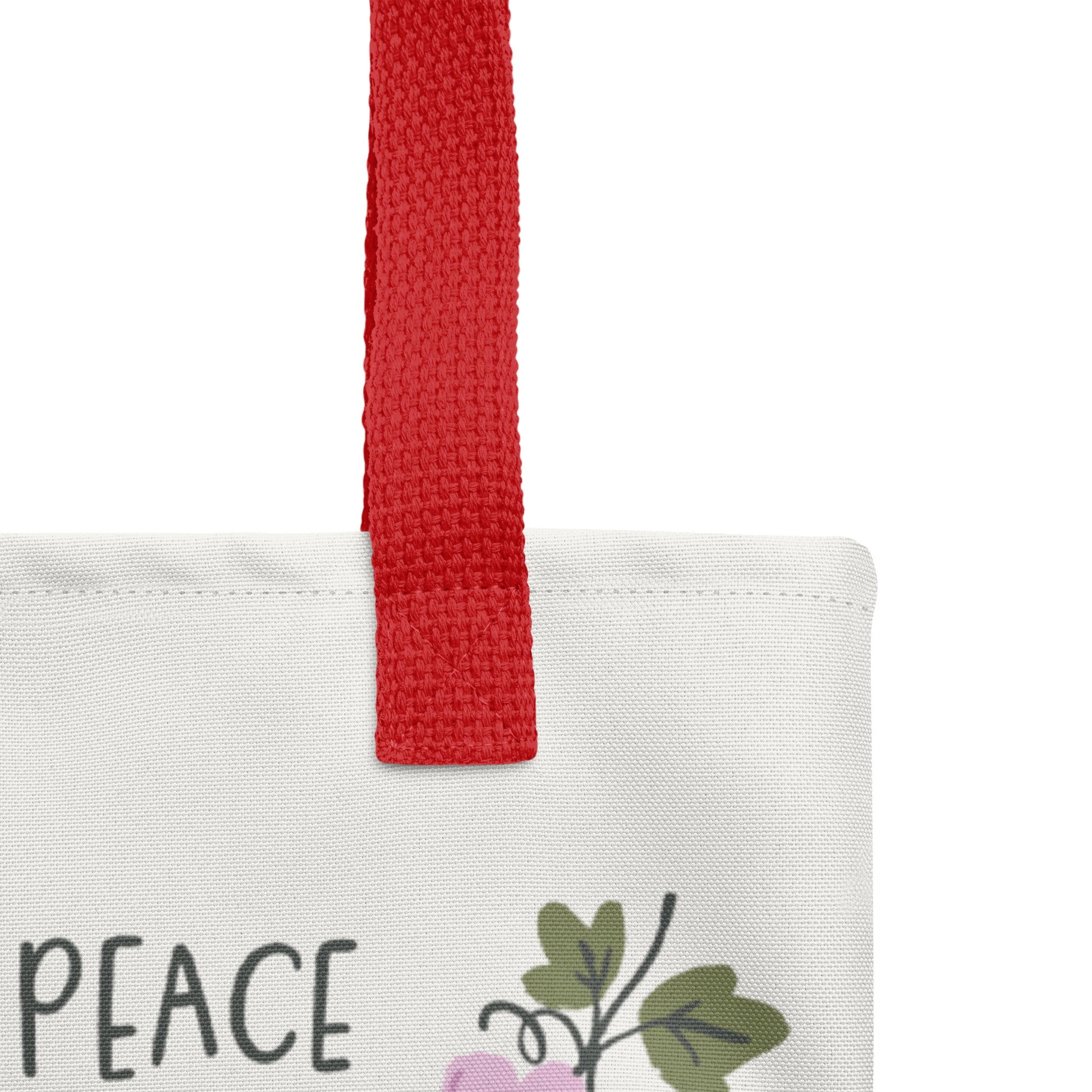 Close up image Christian tote bag