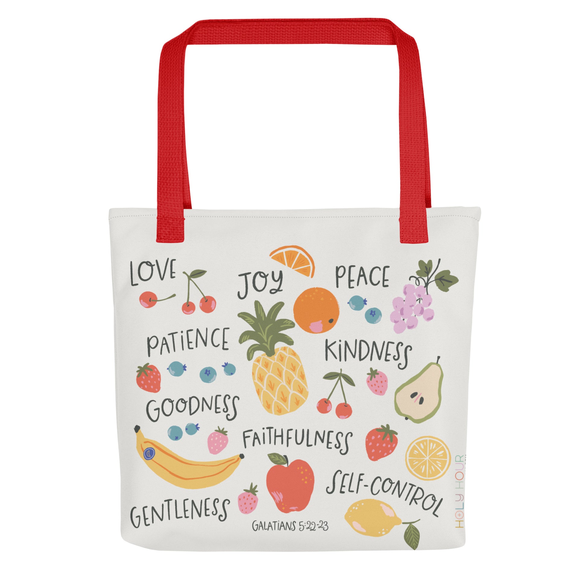 Fruits of the Spirit Christian tote bag
