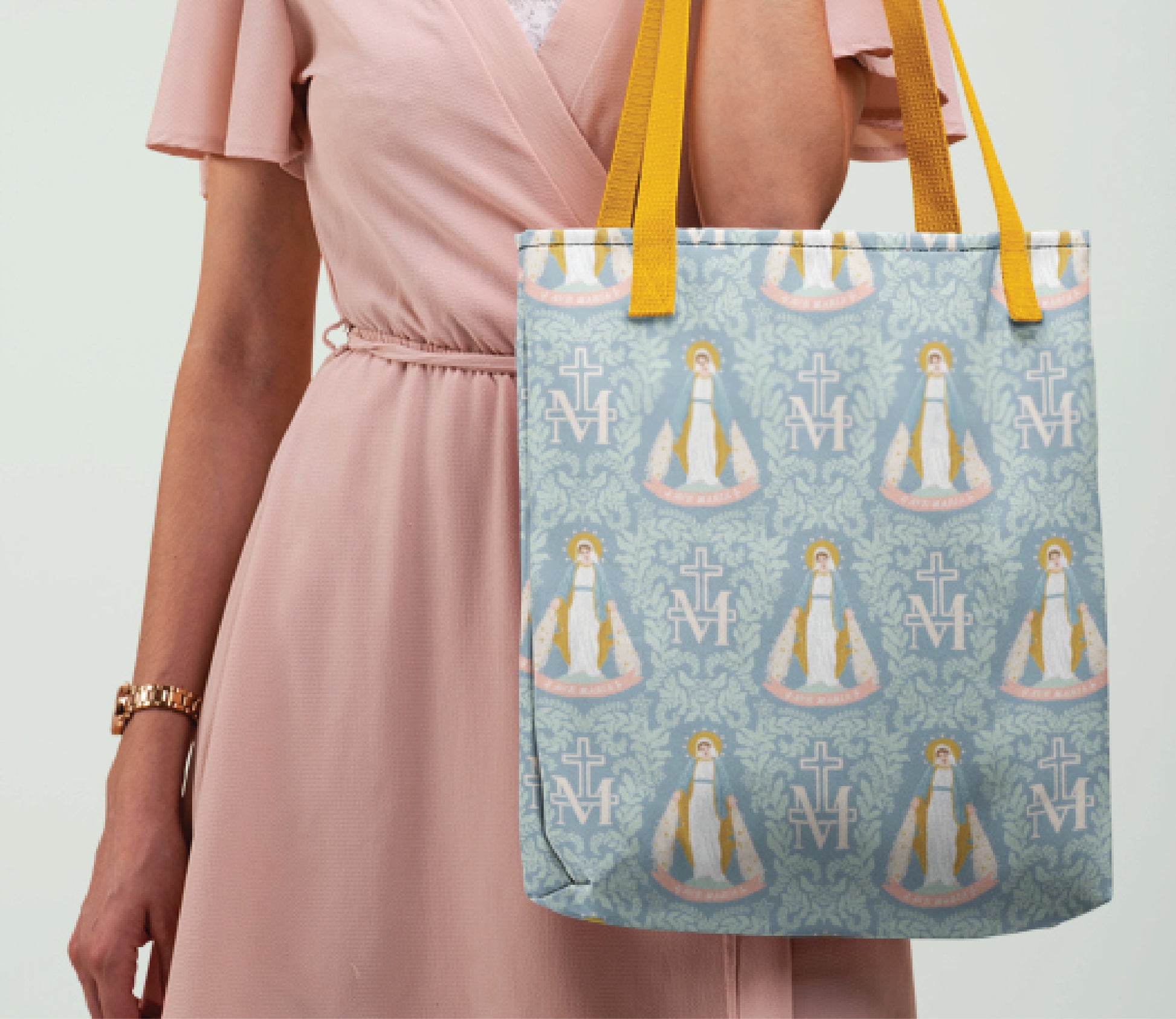 Miraculous Medal Catholic Tote bag.