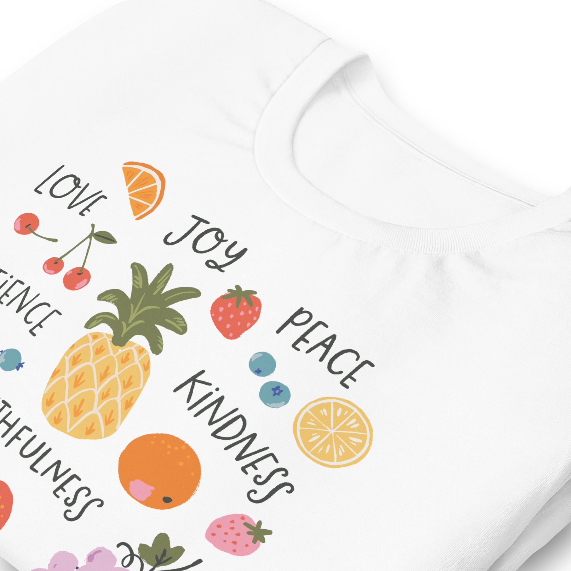 Peace Love Joy Fruits of the Spirit T Shirt.
